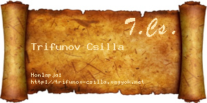 Trifunov Csilla névjegykártya